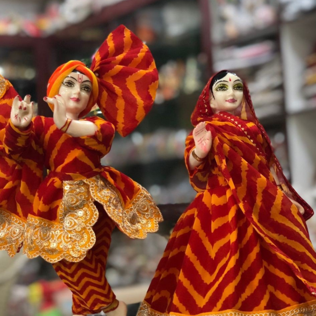 Elegant Radha Krishna Poshak Set – Traditional Divine Attire for Idols